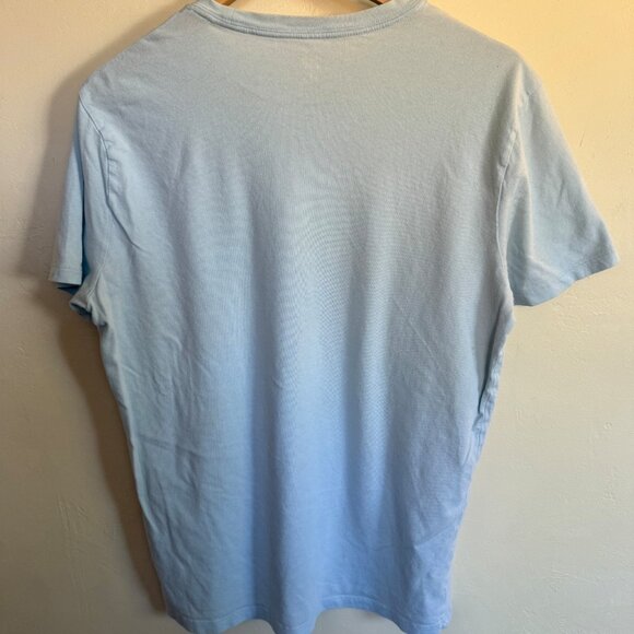 Gap T Shirt Tee Mens Medium Blue Ocean Wave Graphic Casual Beach Layer Surf - Picture 7 of 7
